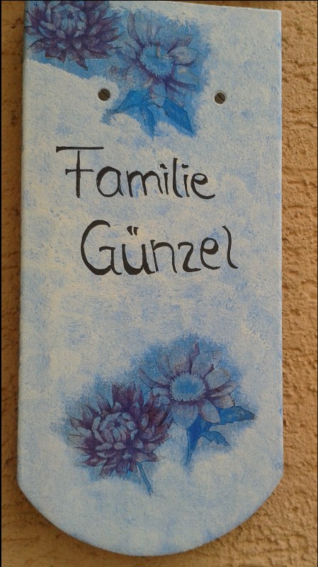 Familie Günzel Namensschild
